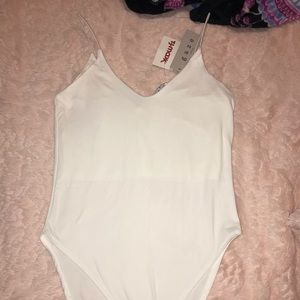 NWT white tank body suit